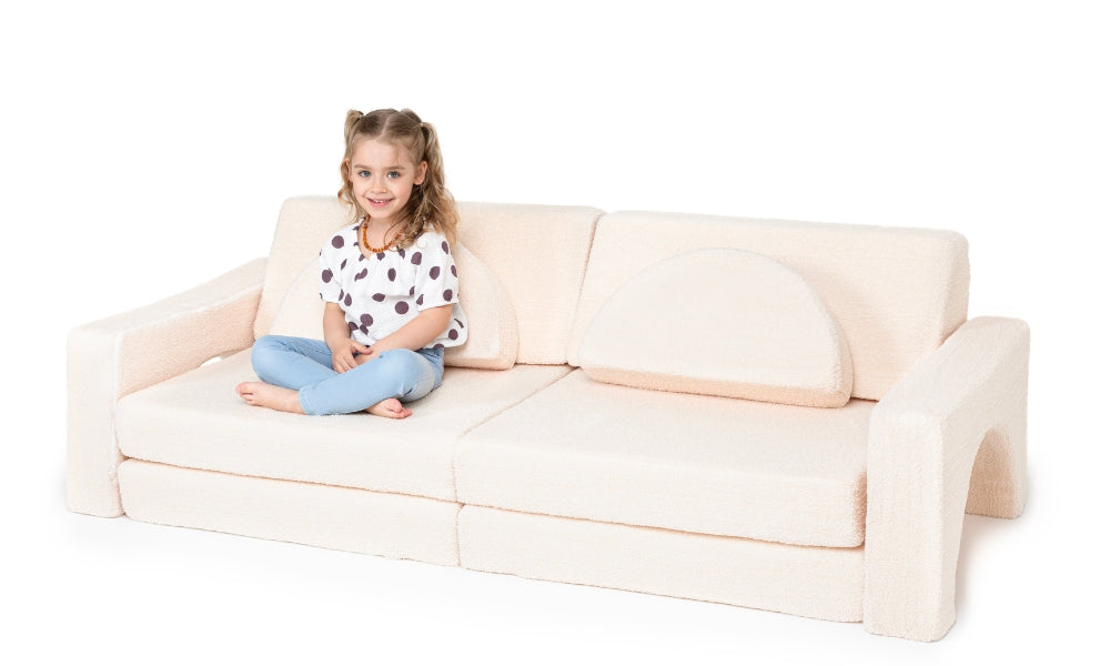 Speelbank-Sofa voor kinderen – 10-delig set voor slaap- en speelruimte - KomfortKissen.de