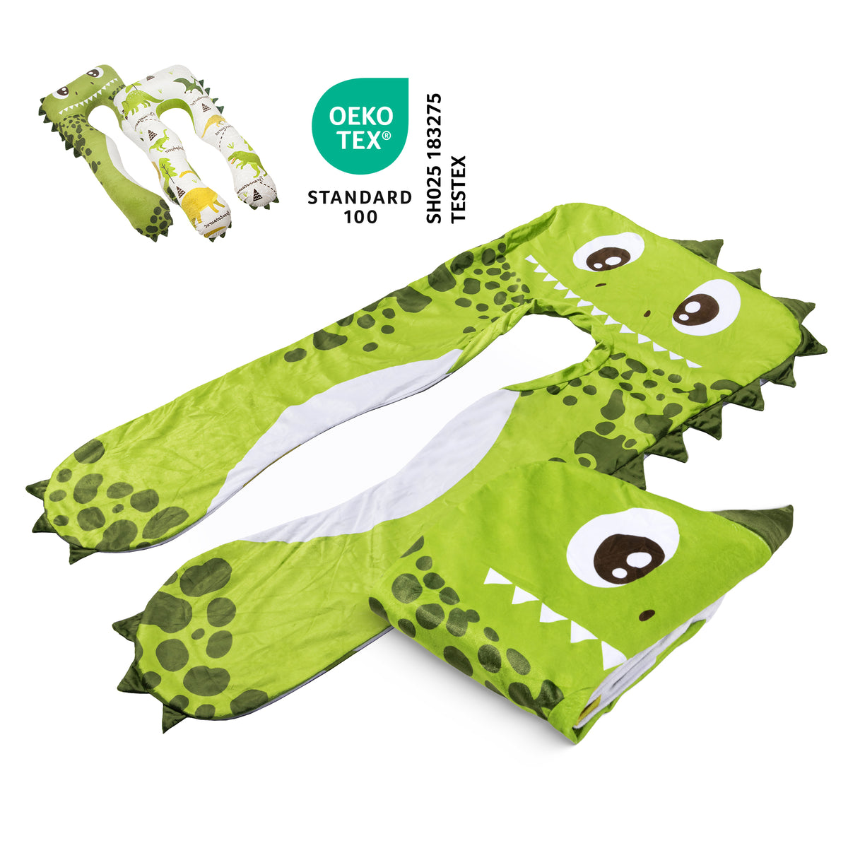 Vervangende hoes voor kinderkussen - Micropluche (Dino)