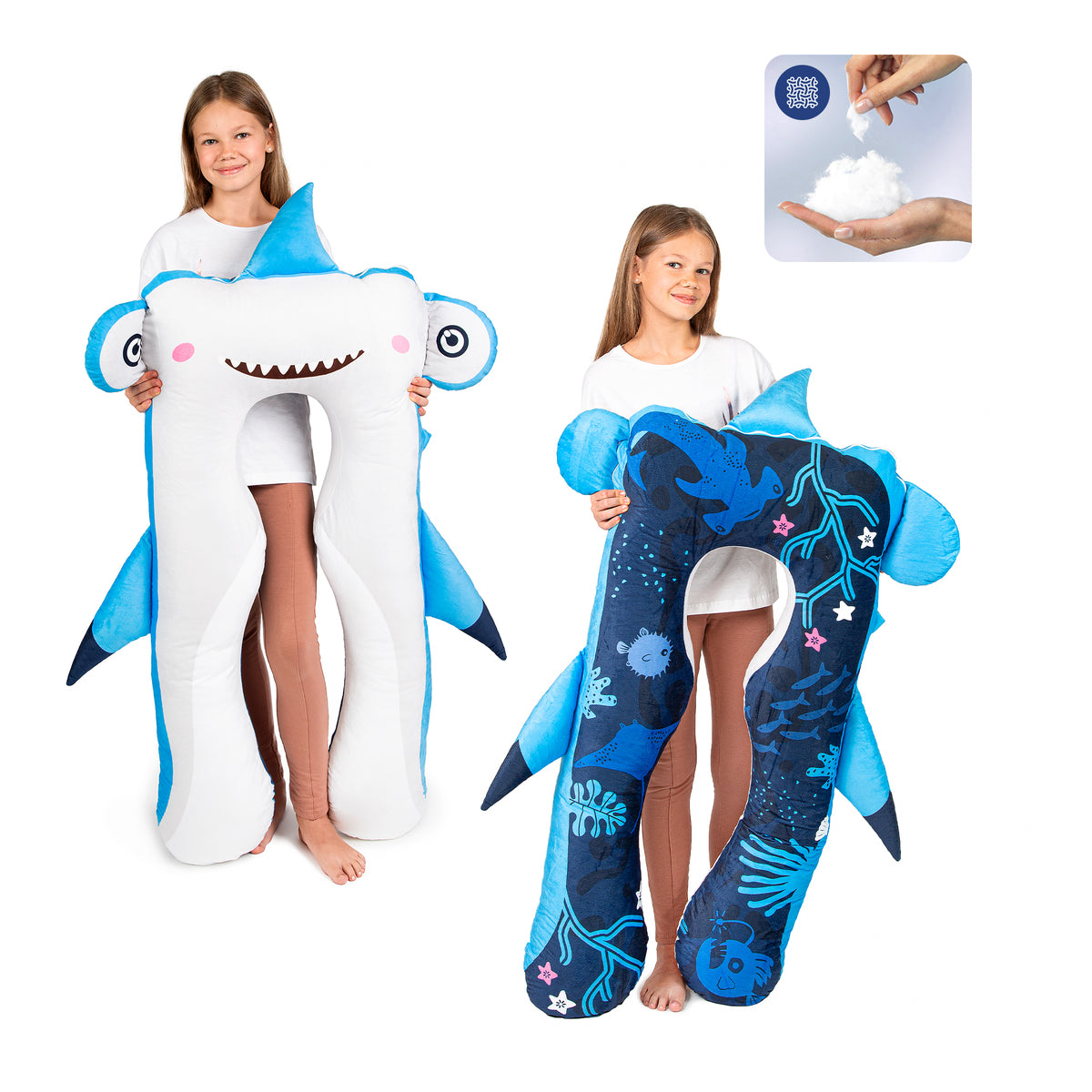 KomfortKissen© Kids – Micropluche (Knuffelig), Haai