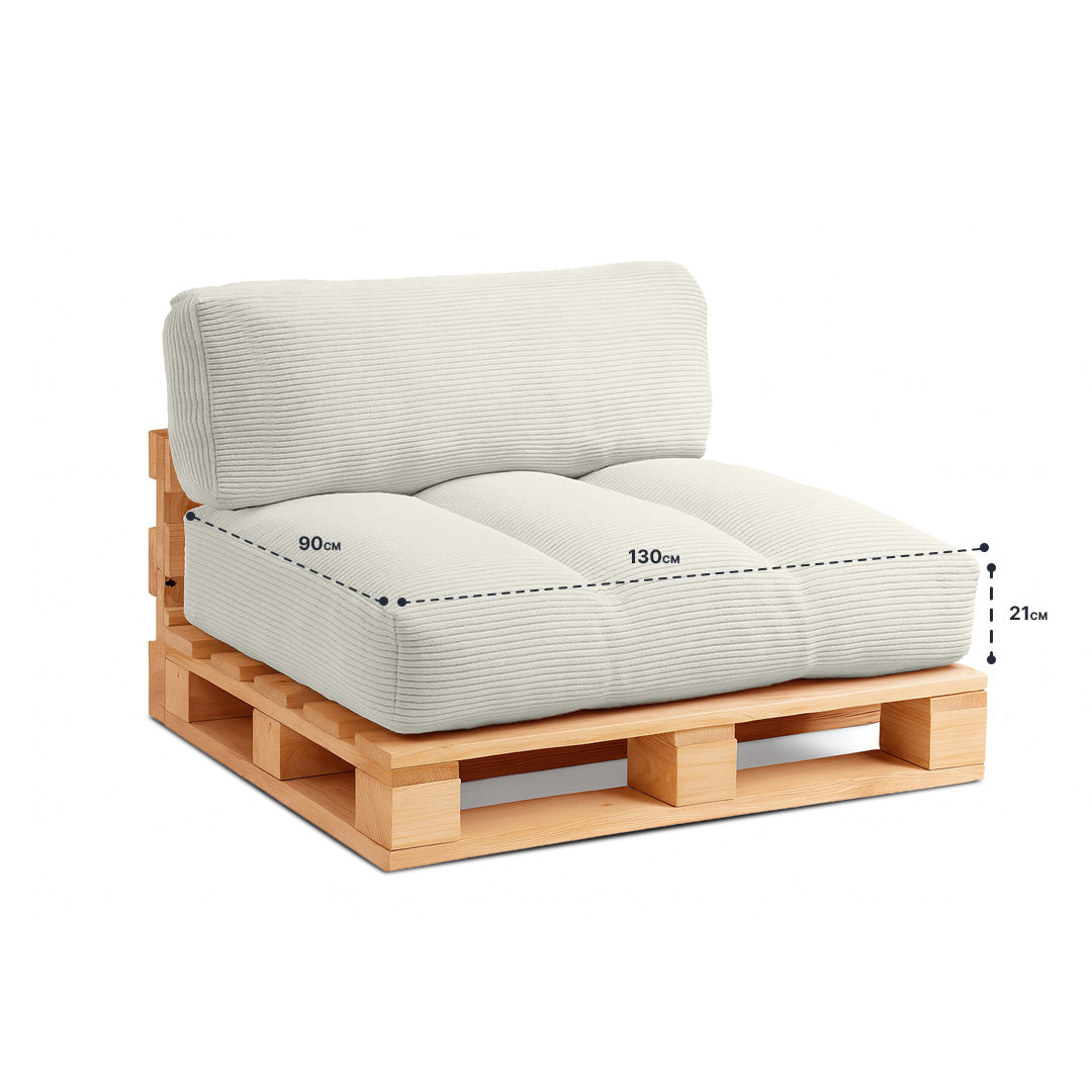 Coussin de palette en velours côtelé – coussin d'assise
