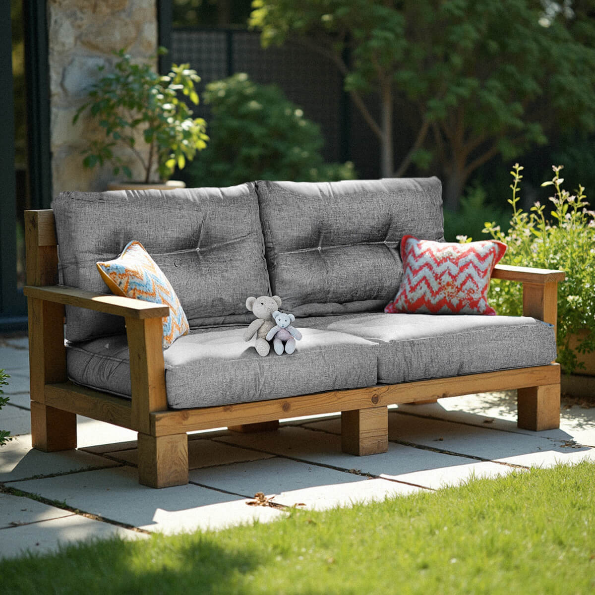 Coussins de palette premium - Coussin de siège extérieur et intérieur