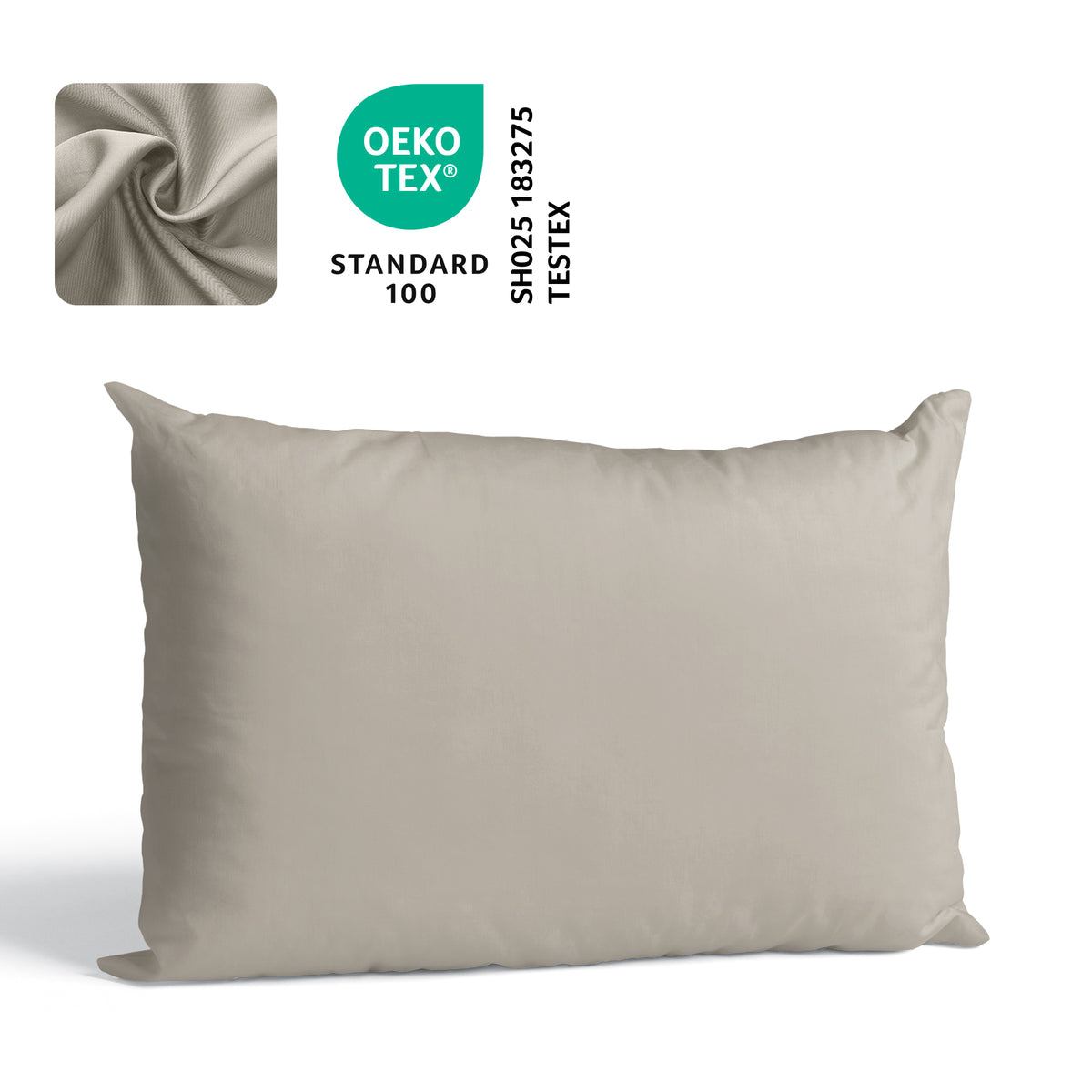 Hoofdkussenhoes Katoen – 70x50 & 80x80 cm – OEKO-TEX gecertificeerd