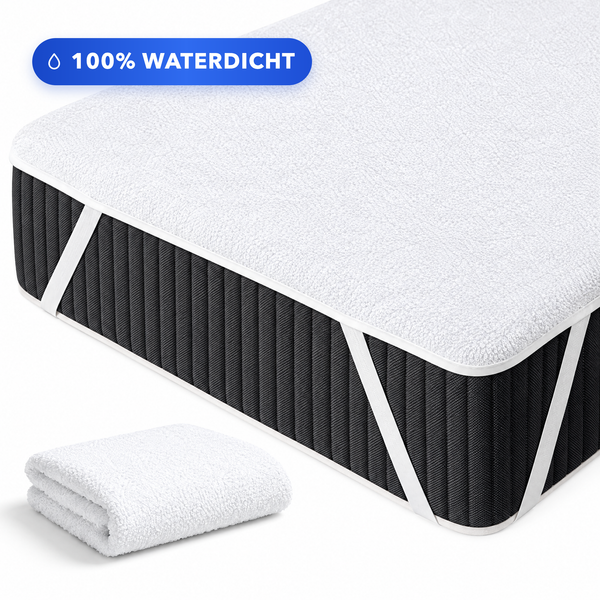Matrasbeschermer met elastische hoekbanden